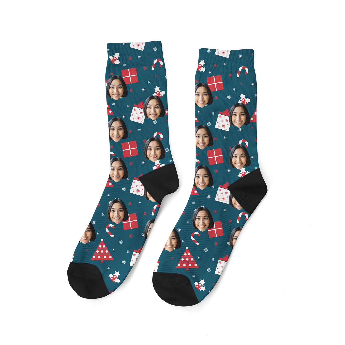 Customized Veriegated Leaf Socks