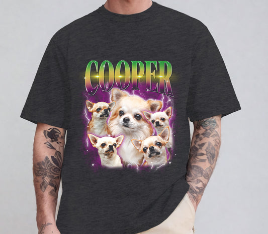 美式復古狗狗Tee Hoodie 衛衣 人物頭像 寵物照片 來圖客製