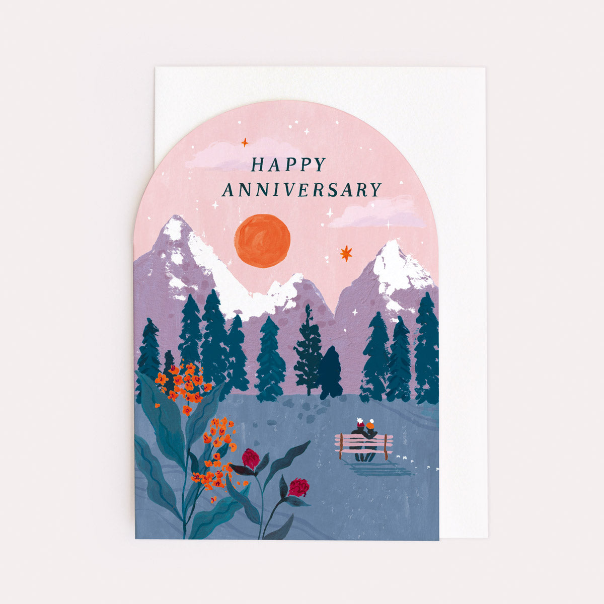 It turns out another year has passed. Thank you Anniversary Sunset Card