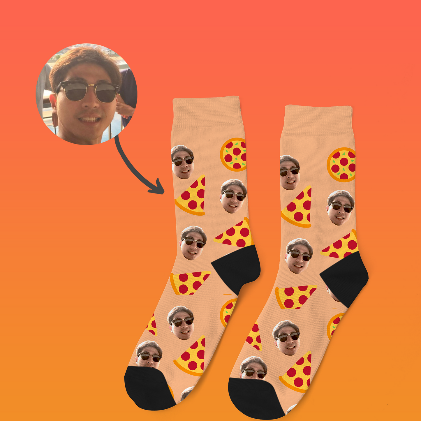 Pizza款客製化襪