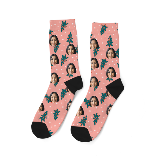 粉紅聖誕#5客製化襪