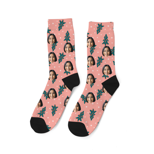 Customized Veriegated Leaf Socks