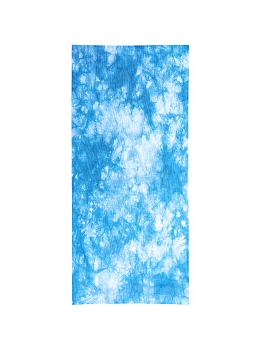 Blue tie-dye towel