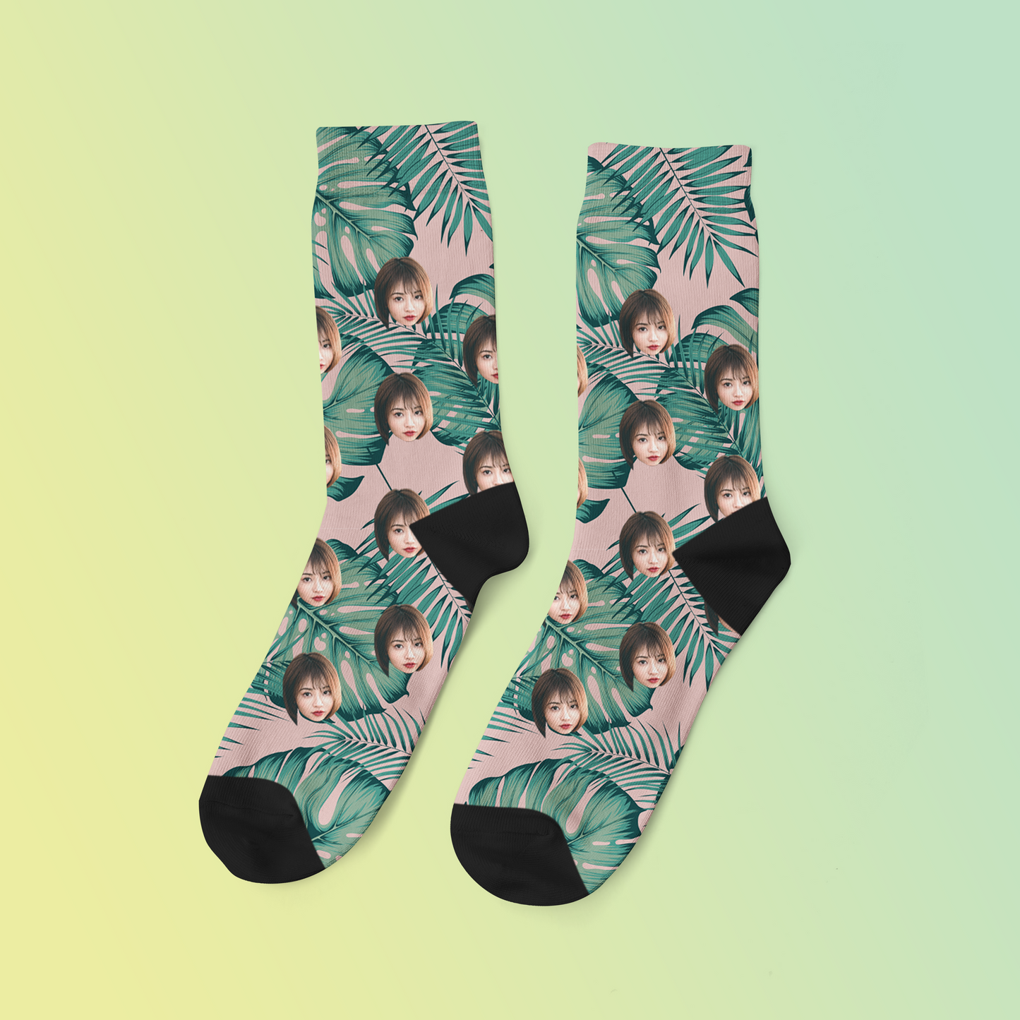 Customized Veriegated Leaf Socks