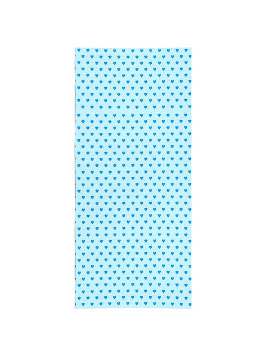 Blue heart towel