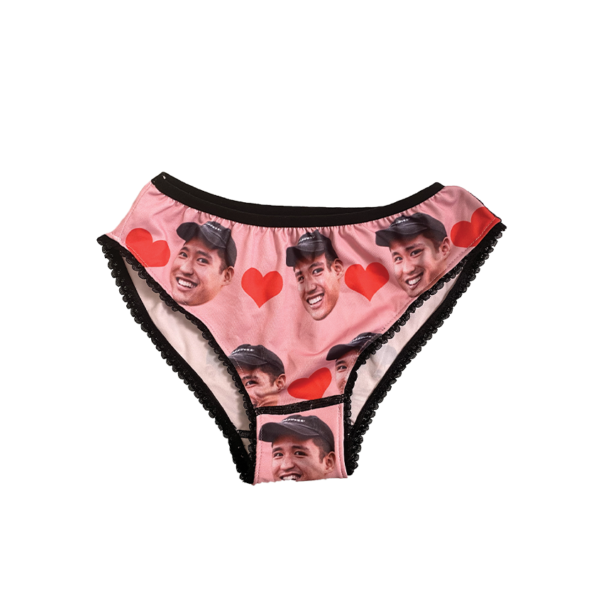 Custom "Try Too Heart" Triangle Lace Panties