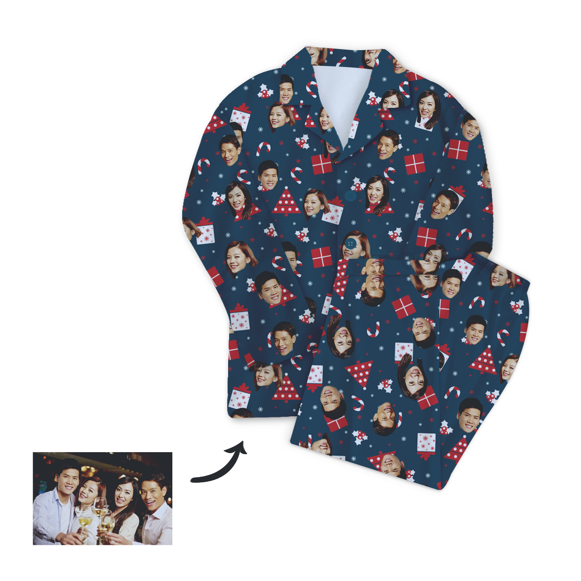Custom Face Mash Pajamas