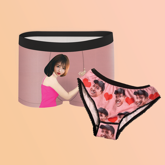 Custom "Big Hugs" Man Boxer & Panties Set (x2)